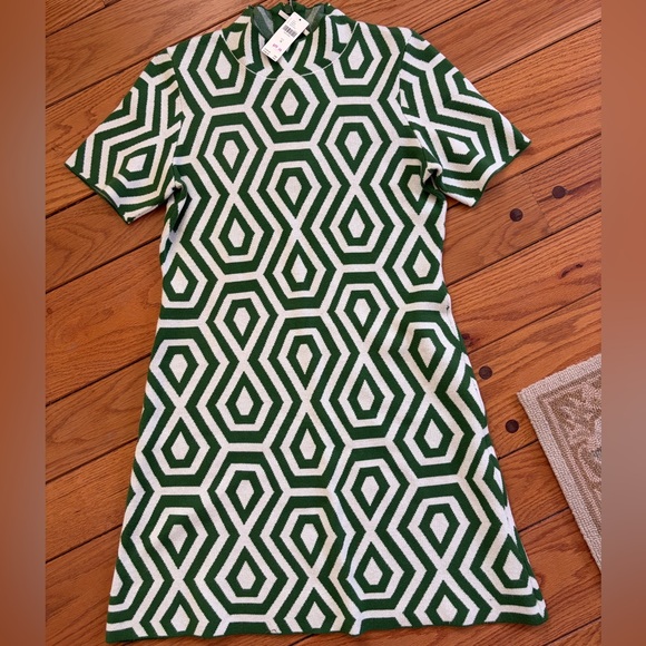 Anthropologie Maeve Nina Short-Sleeved Mock Neck Mini Dress - Picture 2 of 4